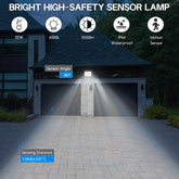 50W LED Security Light Outdoor Motion Sensor 4500lm IP66 Floodlight